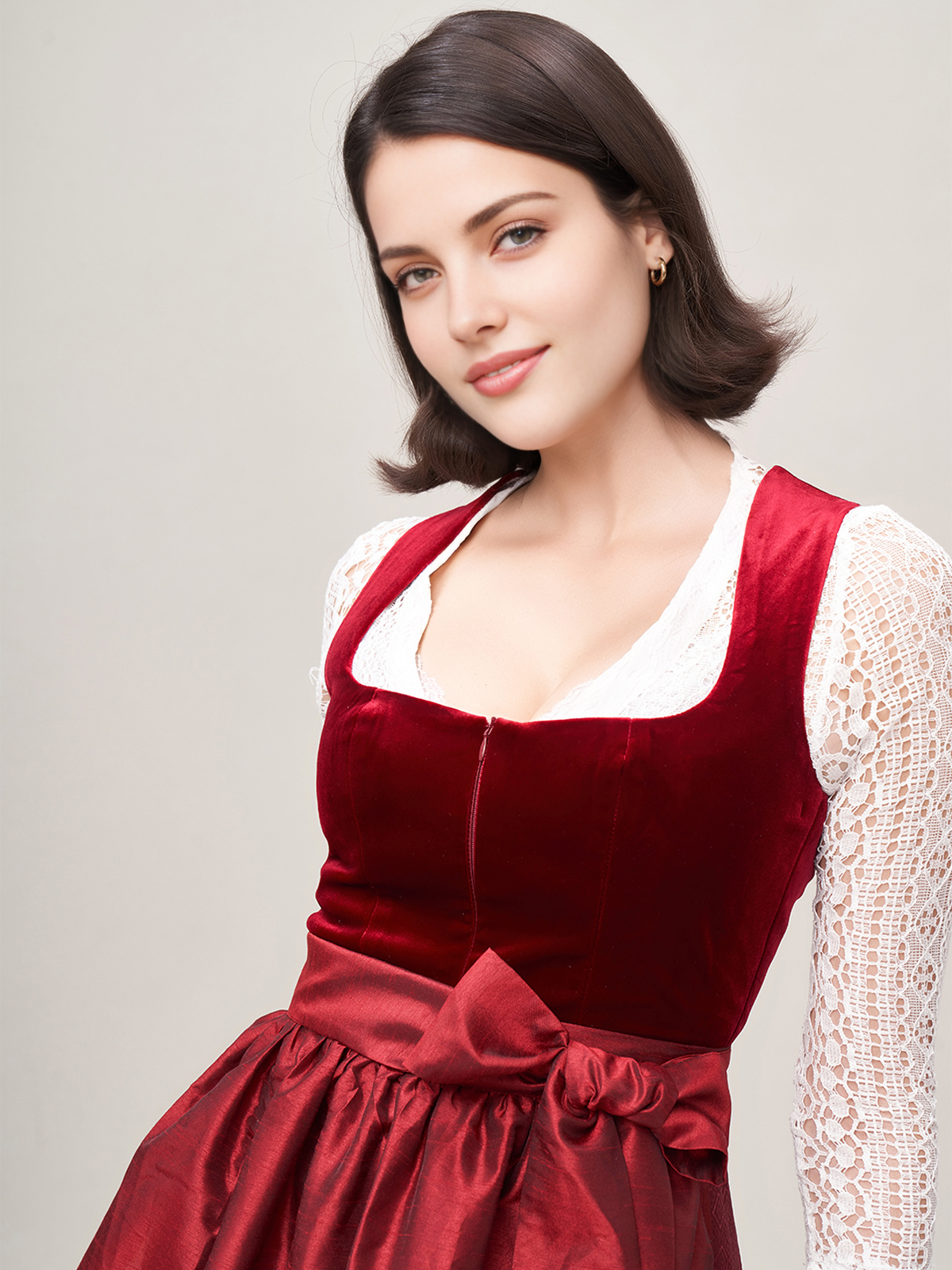 Modernes Dirndl in Rot