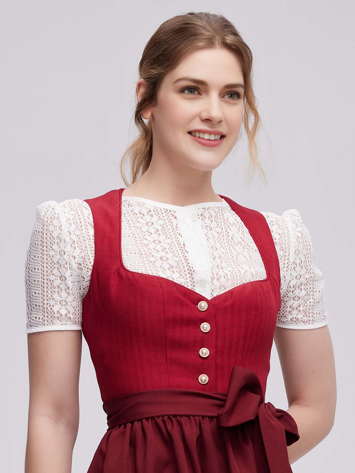 Dirndl Bluse in Rot