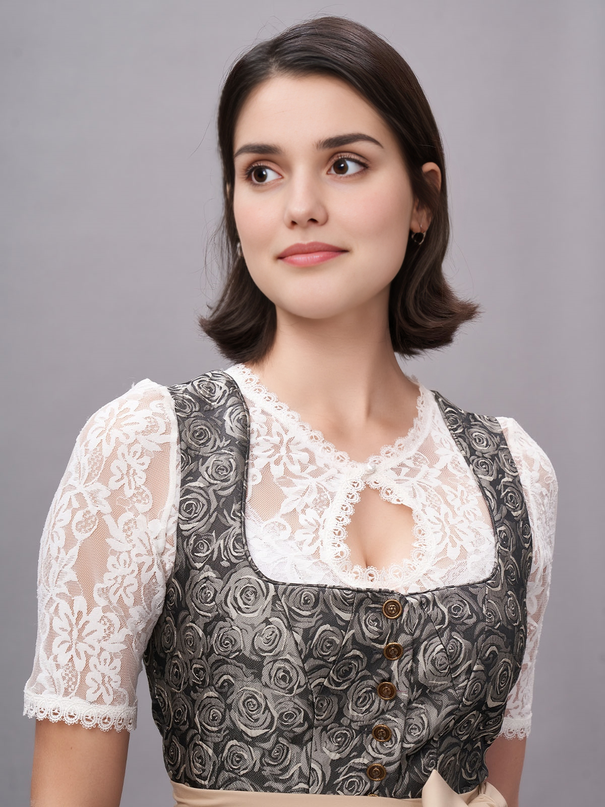 SamtDirndl in Gelb – Eleganz und Tradition vereint